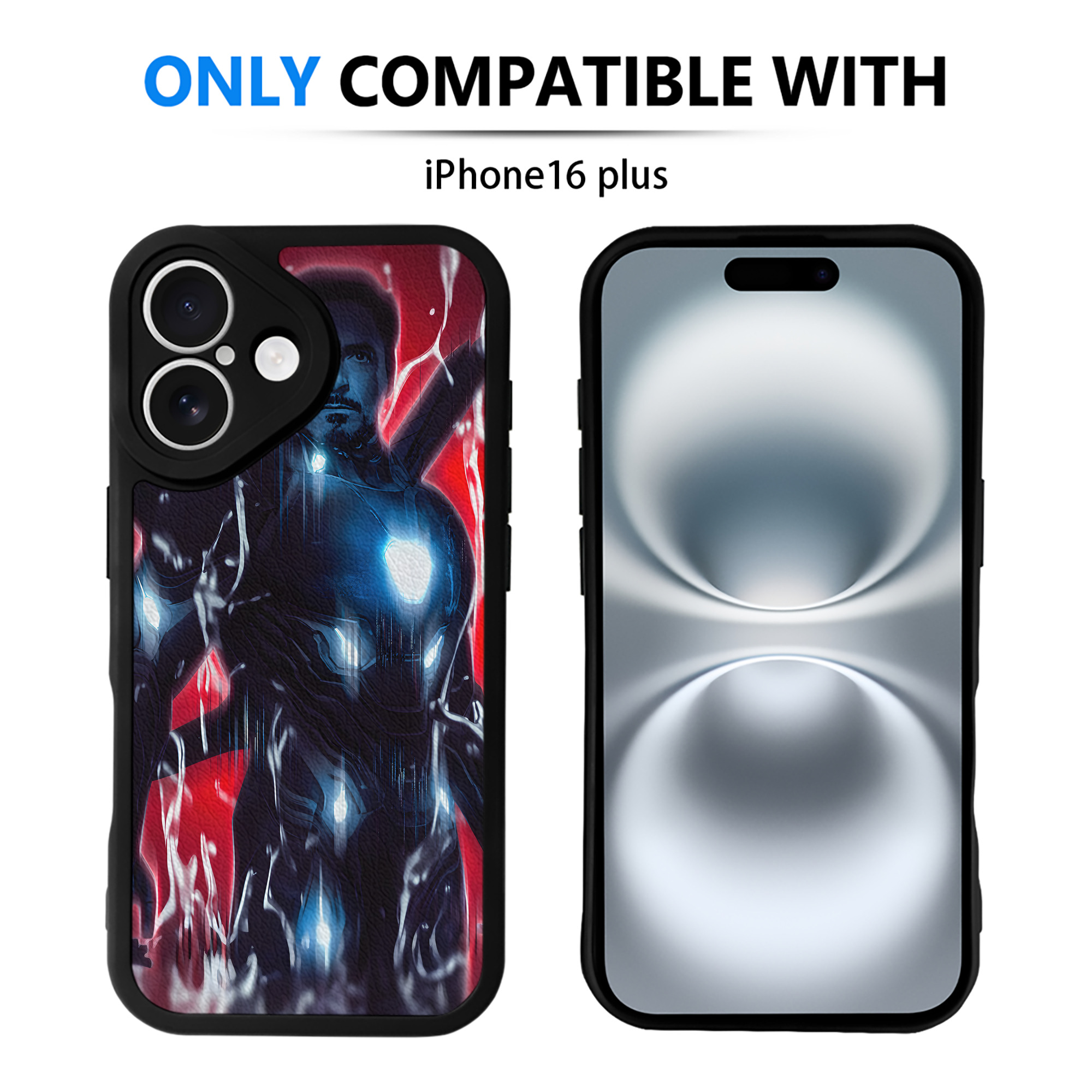 （画像用） アベンジャーズ The Avengers 【iPhone 16シリーズ対応】シリコンスマホケース（レザー調） 材質：シリコン